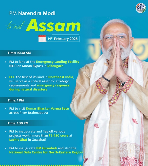 Prime Minister Modi on day-long visit to Assam today