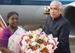 President Murmu arrives in Visakhapatnam to participate in International Fleet Review 2026