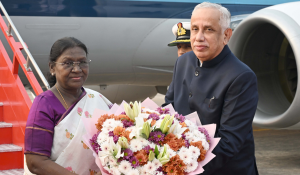 President Murmu arrives in Visakhapatnam to participate in International Fleet Review 2026