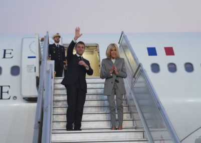 French President Emmanuel Macron departs from India after participating in AI Impact Summit