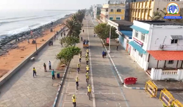 ‘Vande Mataram Coastal Cyclothon’ awareness rally reaches Puducherry to promote coastal security awareness