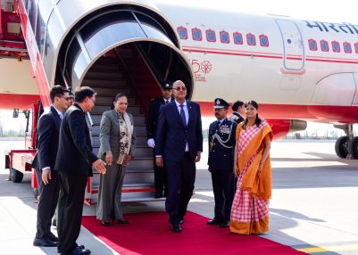 Seychelles President Patrick Herminie arrives in New Delhi on five-day official visit