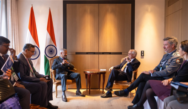 EAM Jaishankar holds conversation with Chairman of Munich Security Conference in Germany