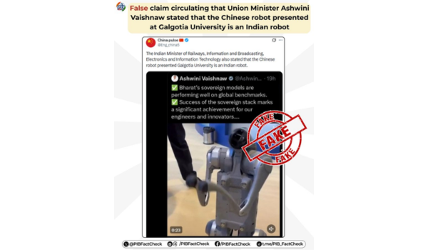 Govt Refutes Claim about Union Minister Ashwini Vaishnaw’s statement at AI Summit