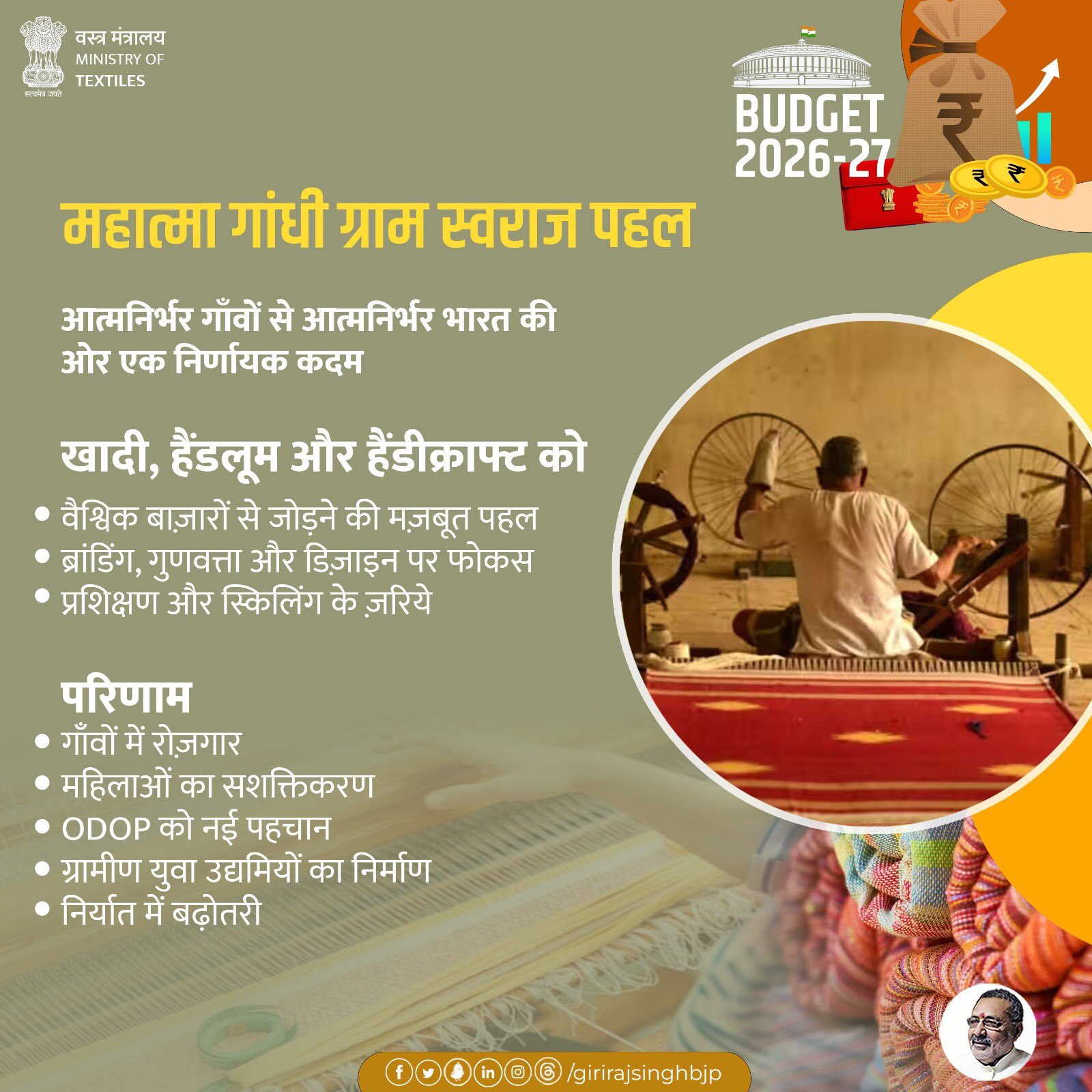 वस्त्र उद्योग संगठनों ने केंद्रीय बजट 2026-27 में हुई घोषणाओं का स्वागत किया