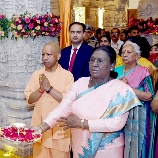 President Droupadi Murmu offers prayers at Shri Ram Janmabhoomi Mandir in Ayodhya