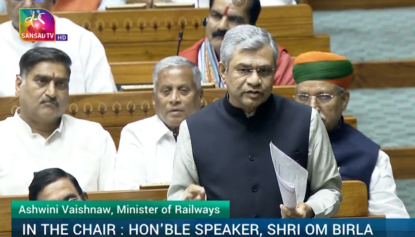 Railway Minister Ashwini Vaishnaw says in Lok Sabha, Govt transformed Railways across all sectors in last decade