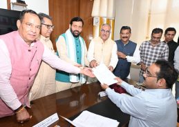 BJP candidate Sanjay Bhatia files his nomination for Haryana Rajya Sabha elections 