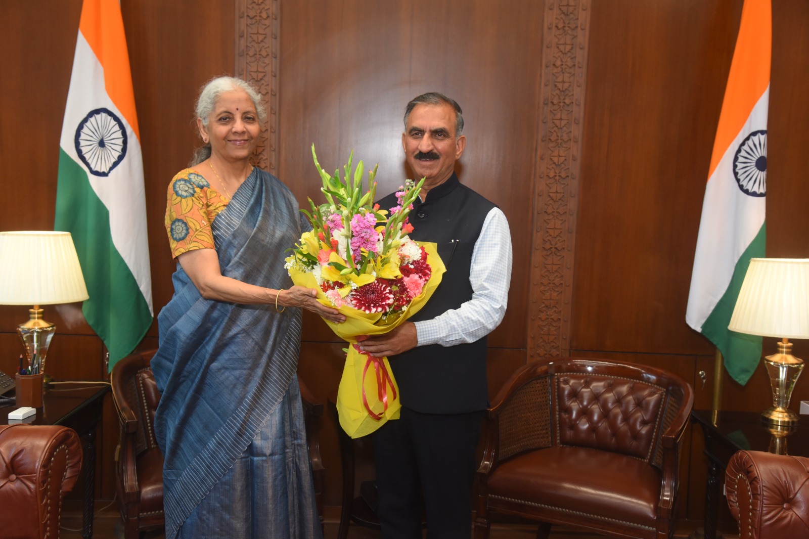 CM Sukhvinder Singh Sukhu meets FM Nirmala Sitharaman