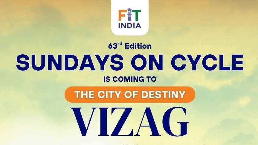 Over 800 cyclists and fitness enthusiasts participated in 63rd Fit India Sundays on Cycle