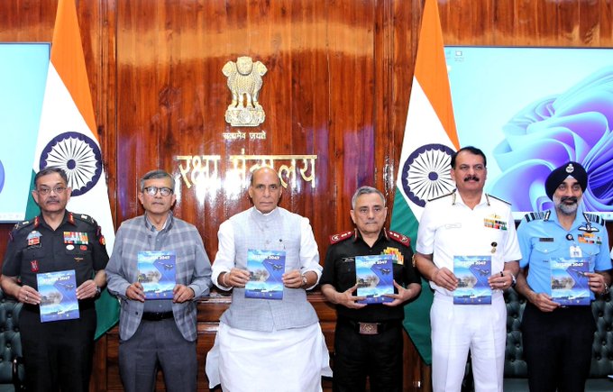 Defence Minister Rajnath Singh Releases Defence Forces Vision 2047 in New Delhi