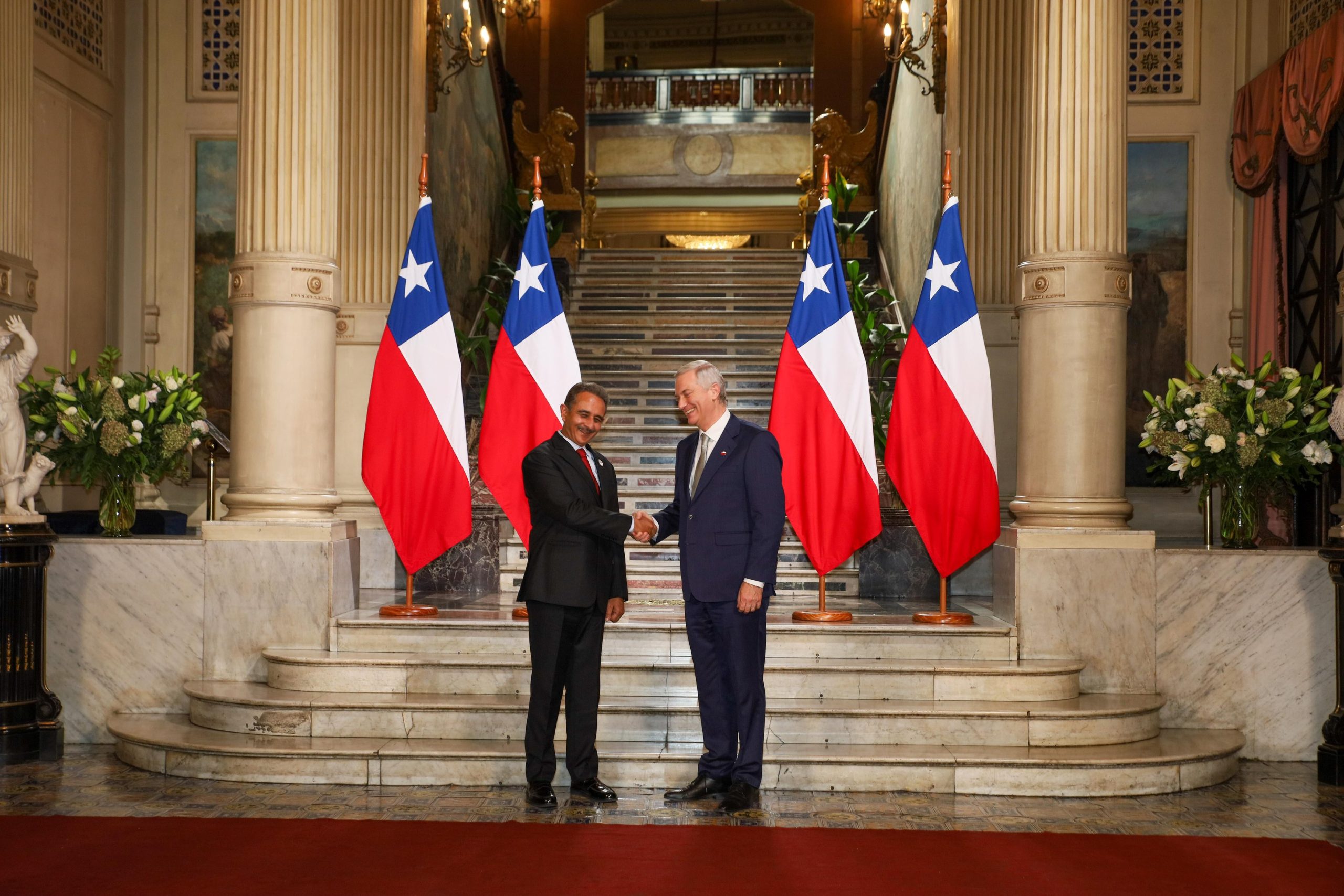 विदेश राज्‍य मंत्री कीर्ति वर्धन सिंह ने चिली के राष्ट्रपति जोस एंटोनियो कास्ट रिस्ट से की मुलाकात