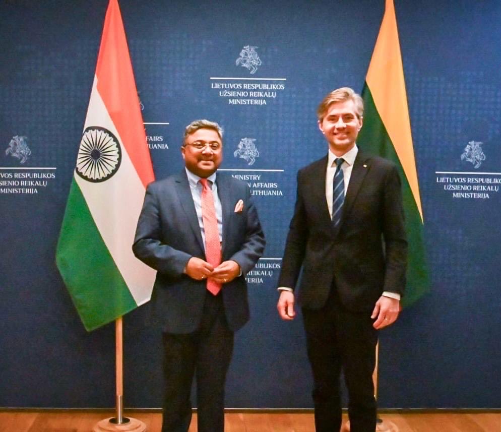 सिबी जॉर्ज और विद्मंतास वर्बिकास ने भारत-लिथुआनिया विदेश मंत्रालय विचार-विमर्श के 10वें दौर की सह-अध्यक्षता की
