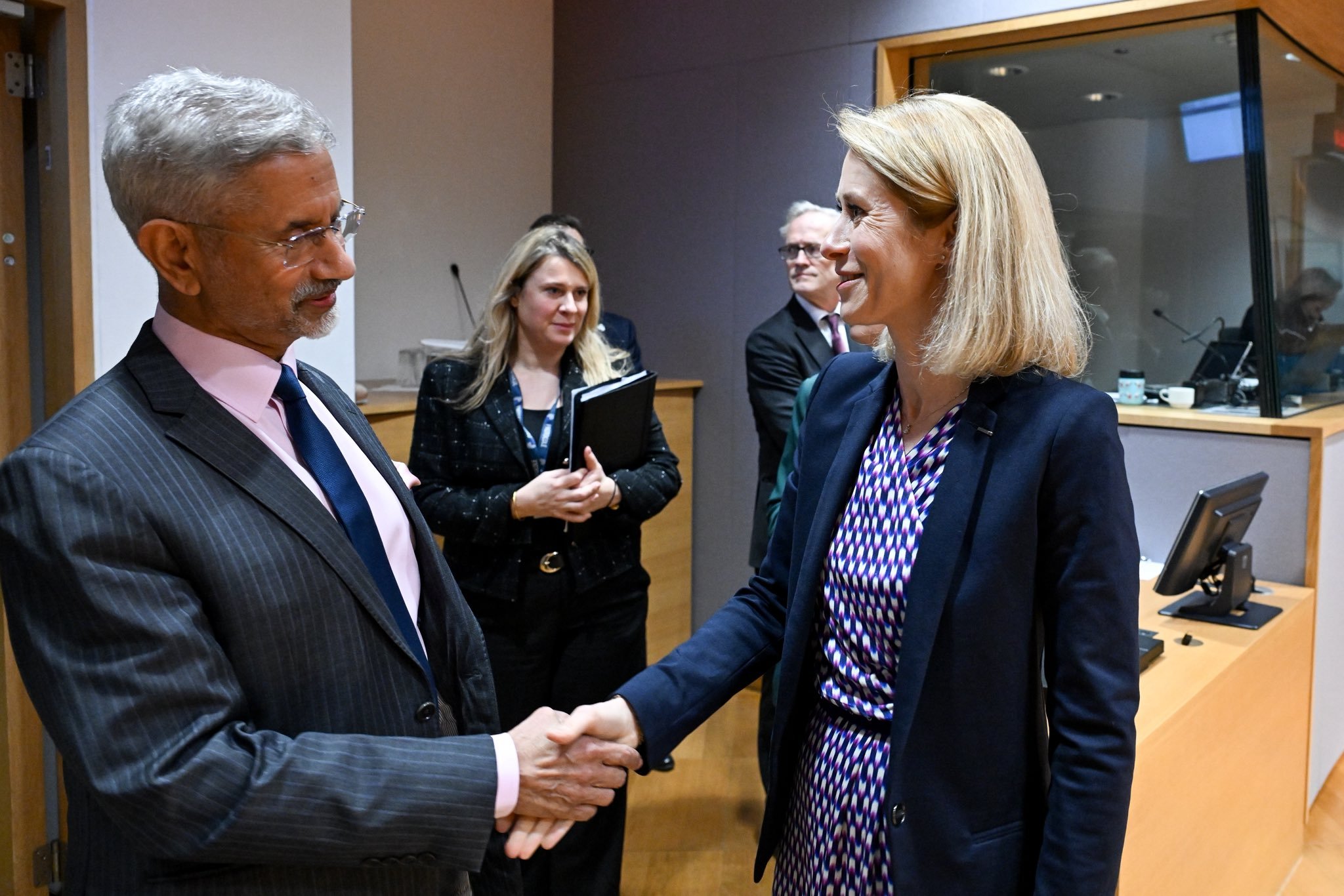 EAM Dr S Jaishankar meets EU Foreign Ministers in Brussels for diplomatic talks