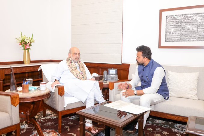 Union Minister Ram Mohan Naidu meets Home Minister Amit Shah