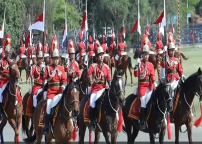 Nepal:  Army teams perform equestrian art during  Ghode Jatra ceremony