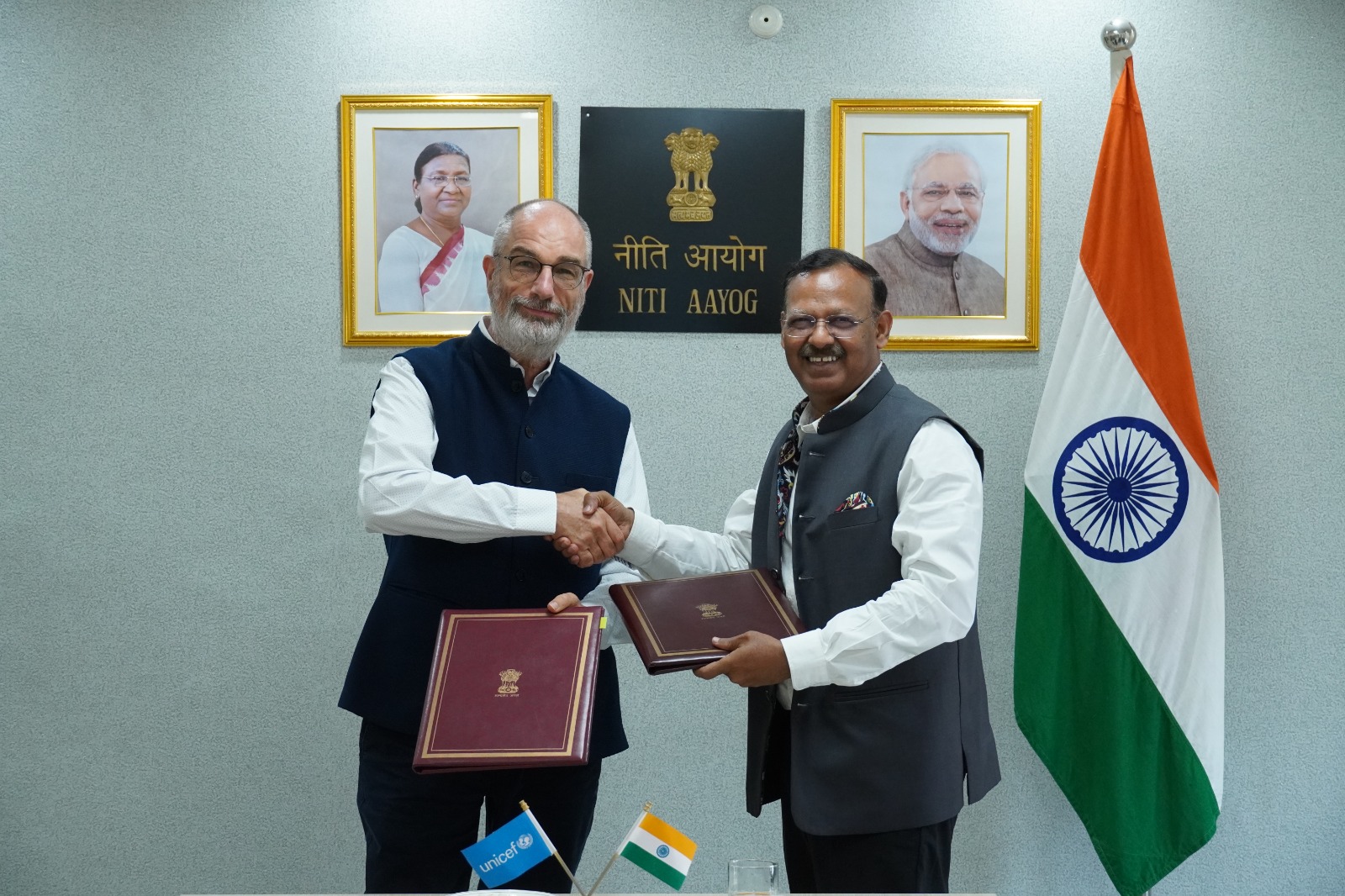 NITI Aayog & UNICEF India sign SOI to strengthen nutrition & health outcomes in Aspirational Districts and Blocks