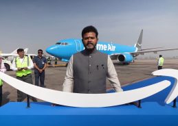 Civil Aviation Minister Kinjarapu Rammohan Naidu flags off Amazon Air’s inaugural cargo flight