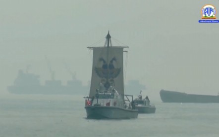 आईएनएसवी कौंडिन्या ओमान के मस्कट की अपनी पहली विदेशी यात्रा के बाद स्‍वदेश लौटा