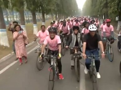 Fit India Pink Cyclothon organised in Kolkata on International Women’s Day