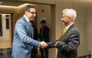 विदेश मंत्री डॉ. सुब्रह्मण्यम जयशंकर ने ब्रसेल्स में साइप्रस के विदेश मंत्री कॉन्स्टेंटिनोस कोम्बोस से मुलाकात की