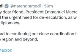 PM Modi speaks with French President Emmanuel Macron on West Asia Situation 