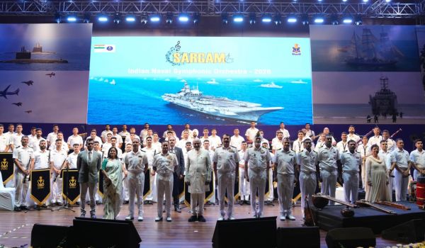 VP Radhakrishnan Witnesses Sargam 2026 by Indian Naval Orchestra