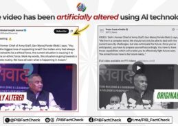 Government refutes deepfake video falsely attributing statements to former Army Chief General Manoj Pande