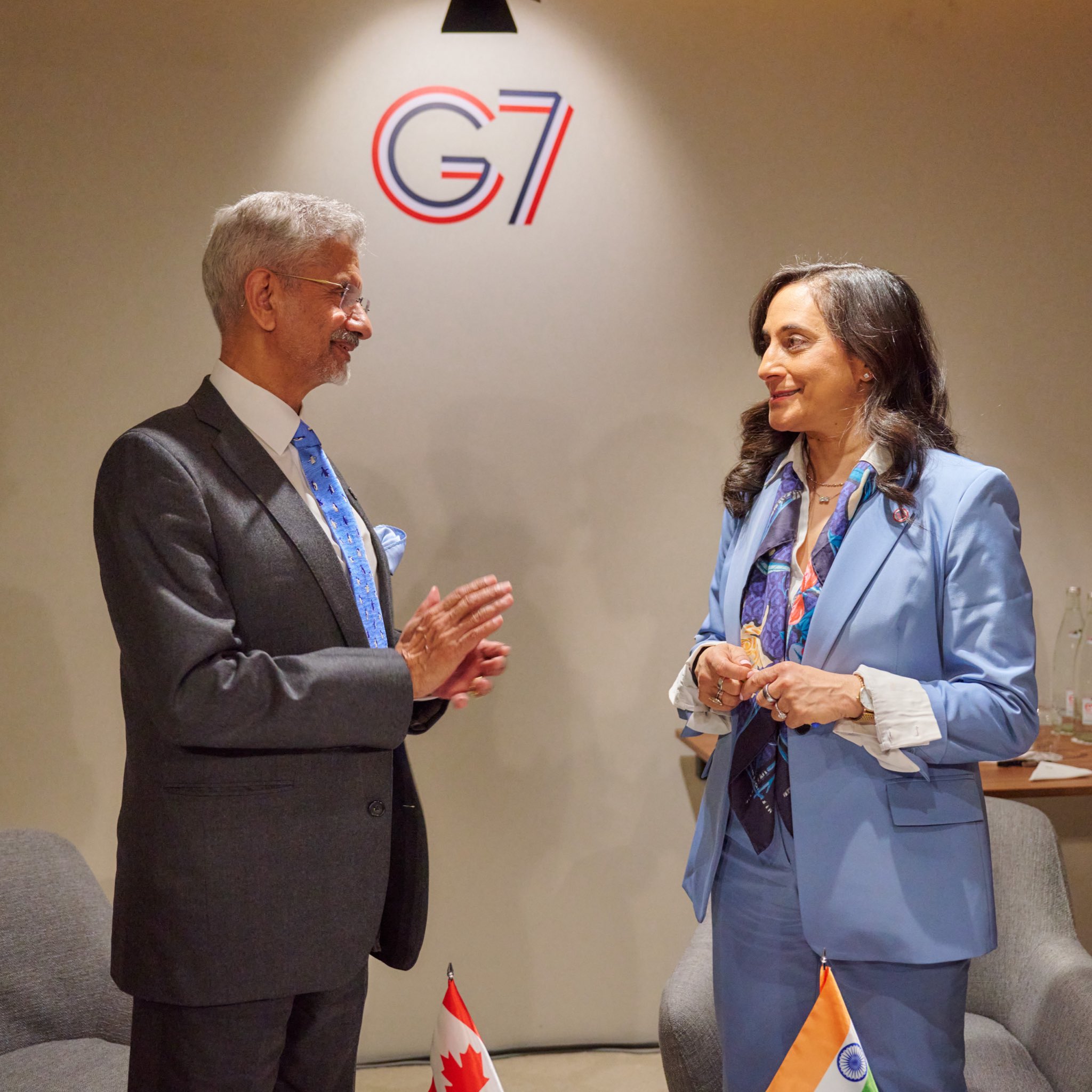 EAM Dr S Jaishankar meets with his Canadian counterpart Anita Anand on sidelines of G7 foreign minister’s meeting in France
