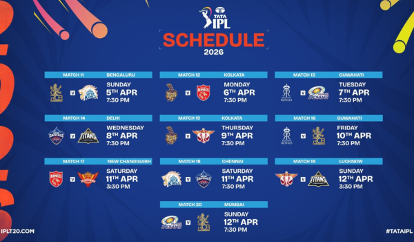 BCCI Announces IPL 2026 First Phase Schedule