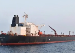 Crude oil transfer from vessel Aqua Titan at New Mangalore Port to MRPL refinery underway