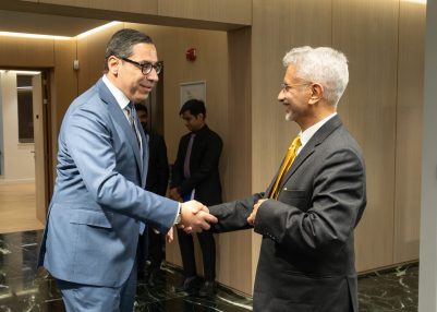 EAM S Jaishankar meets Cyprus FM Constantinos Kombos in Brussels