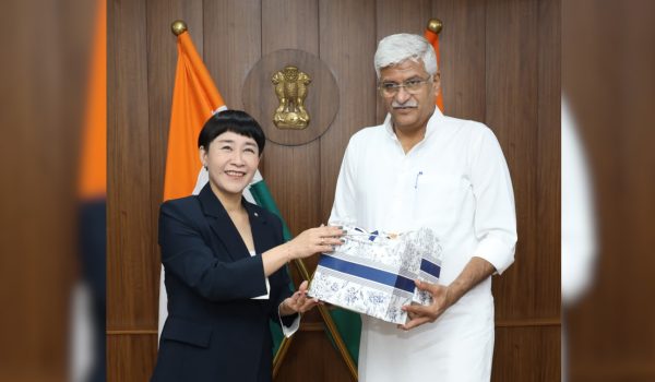 Tourism Minister Gajendra Singh Shekhawat Meets South Korean Lawmaker Kim Jae-won