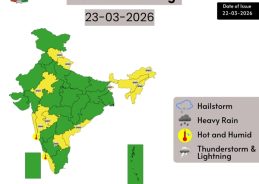IMD forecasts thunderstorms accompanied by gusty winds over Coastal AP, Rajasthan, HP & Uttarakhand for today