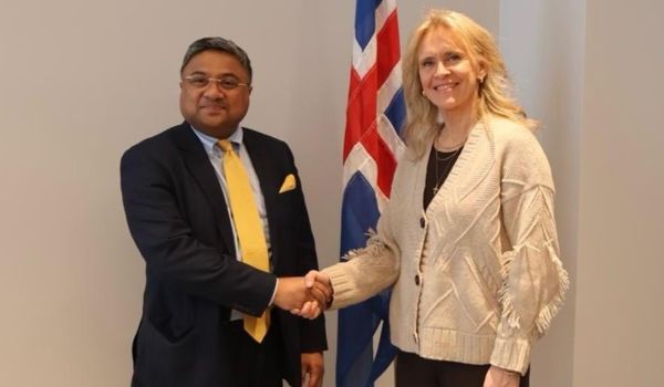 MEA Secretary Sibi George meets Iceland Foreign Minister Þorgerður Katrín Gunnarsdóttir