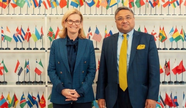 MEA Secretary Sibi George Meets ITU Chief Doreen Bogdan-Martin in Geneva