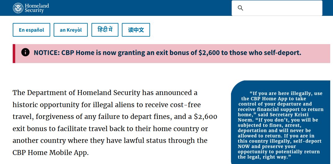 US Offers Free Flights and $2,600 Exit Bonus for Illegal Immigrants Through Project Homecoming