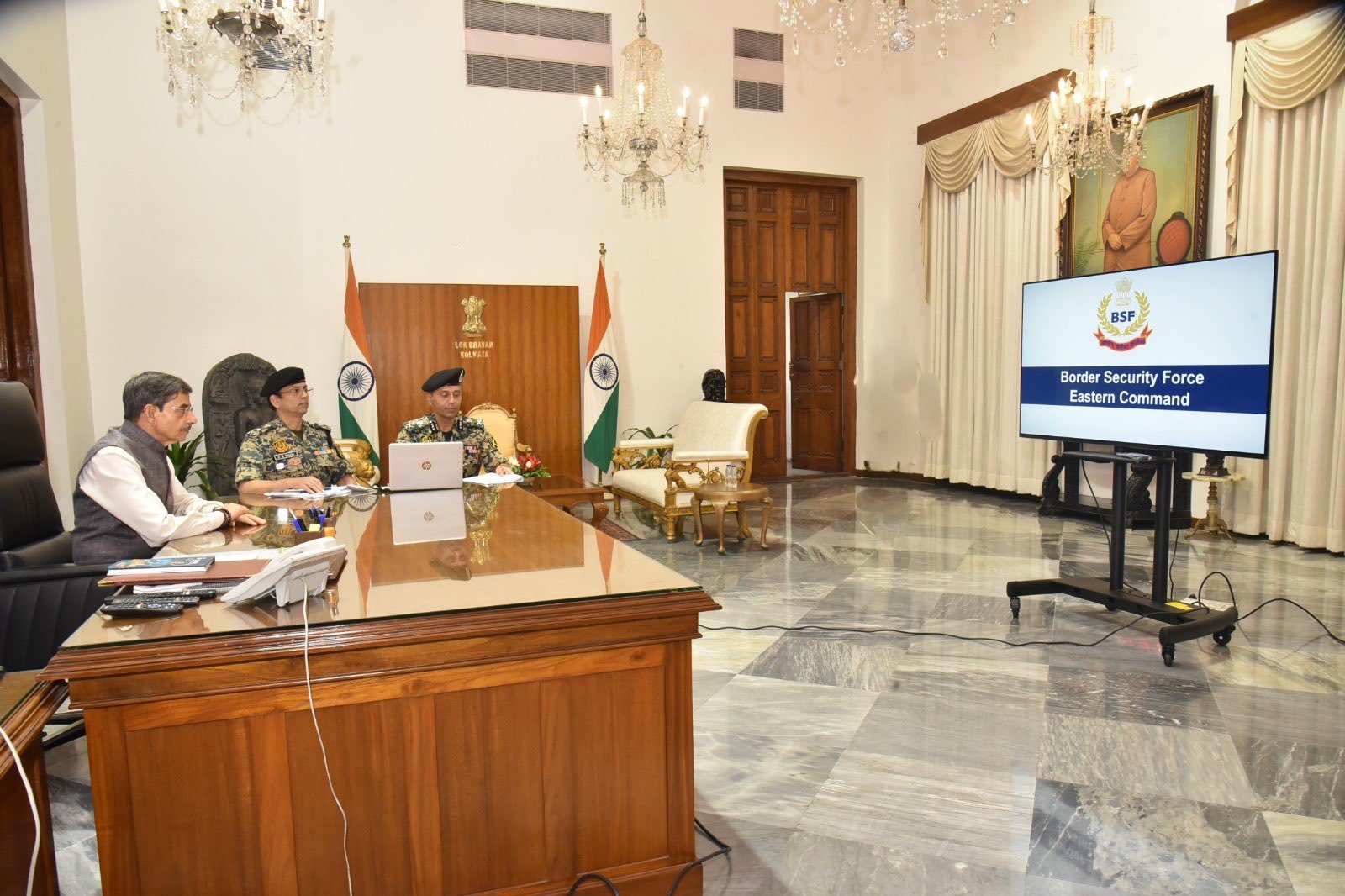 West Bengal Governor meets BSF Eastern Command Head ahead of Elections