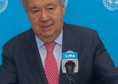 UN Secretary General Antonio Guterres welcomes announcement of ceasefire by US, Iran 
