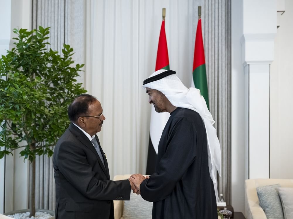 NSA Ajit Doval Meets UAE President Mohammed bin Zayed Al Nahyan