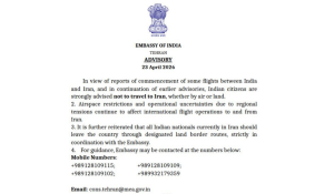 Indian Embassy in Tehran issues ‘do not travel’ advisory for Iran