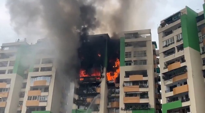 Fire breaks out in housing society in Ghaziabad, Uttar Pradesh