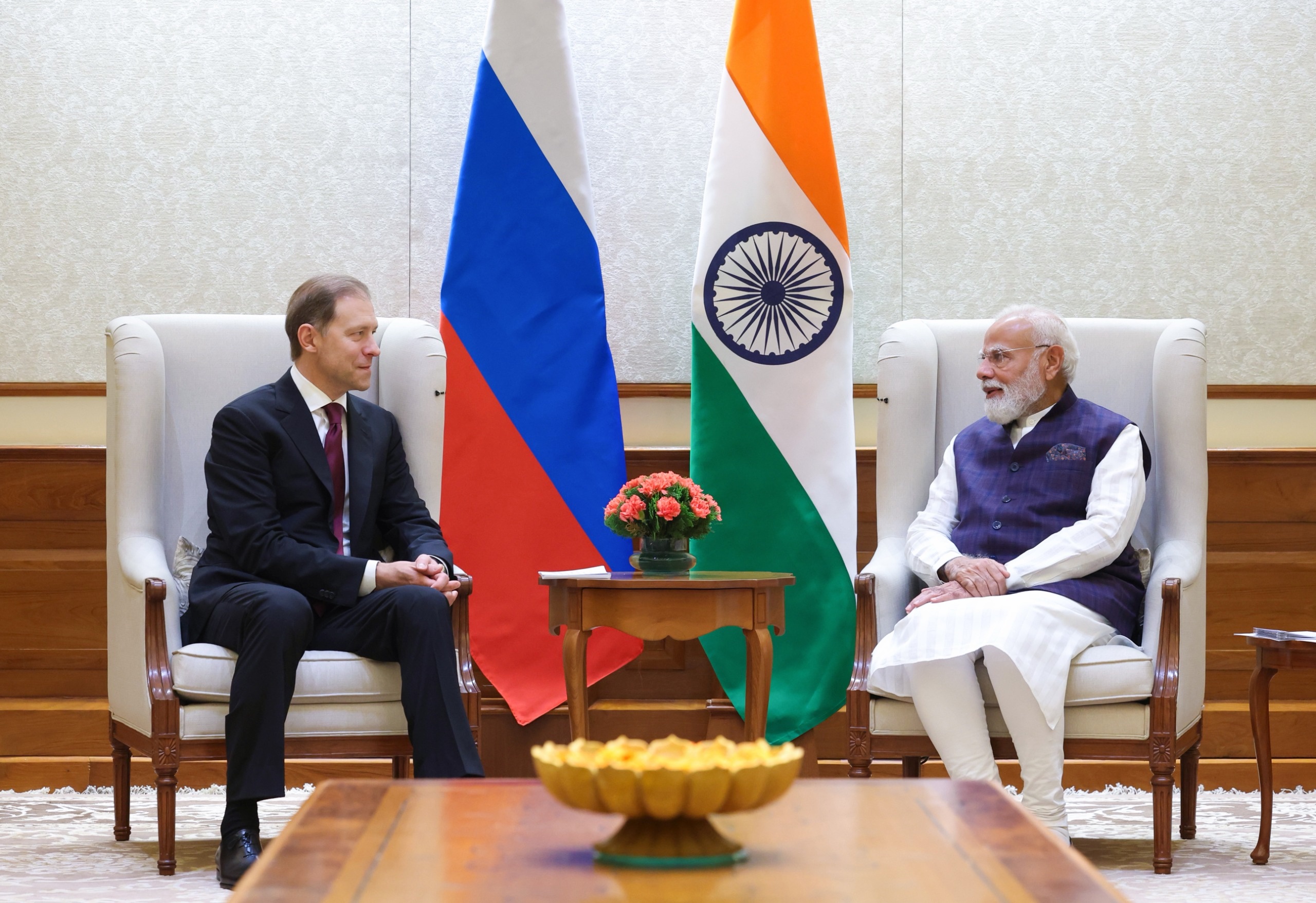 First Deputy PM of Russia calls on PM Modi in New Delhi