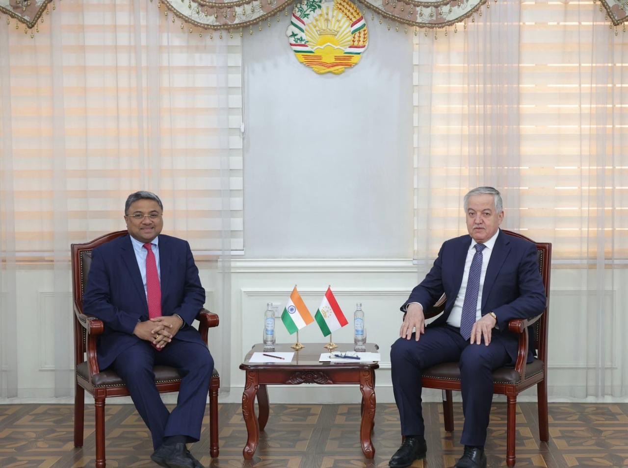 Secretary (West), MEA, Sibi George calls on Foreign Affairs Minister of Tajikistan, Sirojiddin Muhriddin