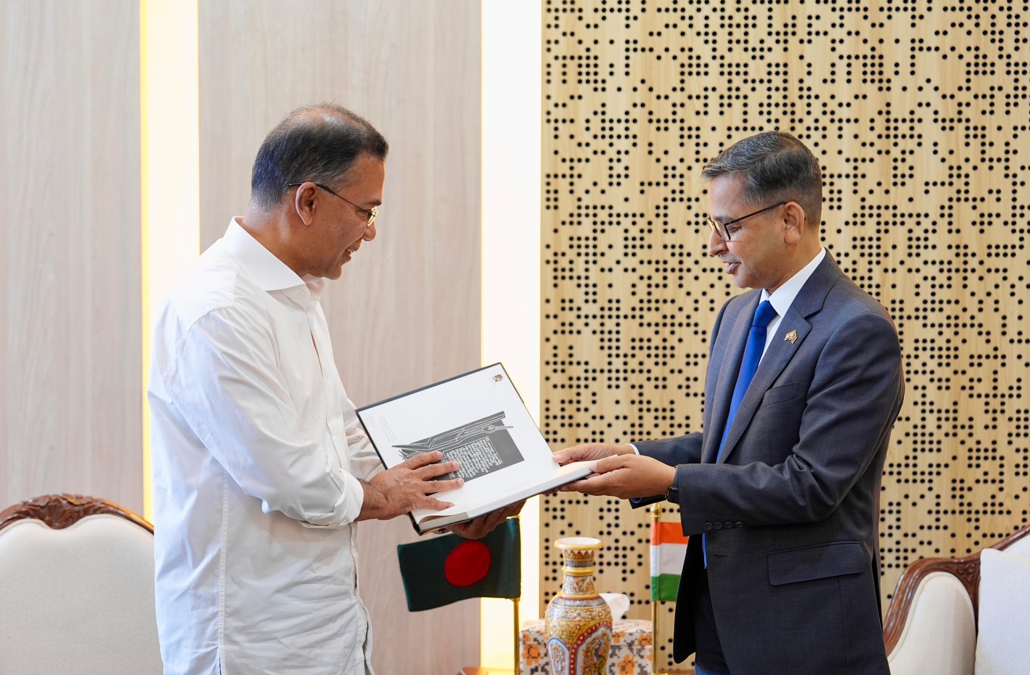 High Commissioner of India to Bangladesh Pranay Verma pays courtesy call to Bangladeshi PM Tarique Rahman
