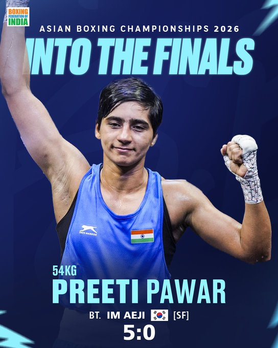 Indian boxer Preeti Pawar defeats Aeji Im to reach Asian Championship final