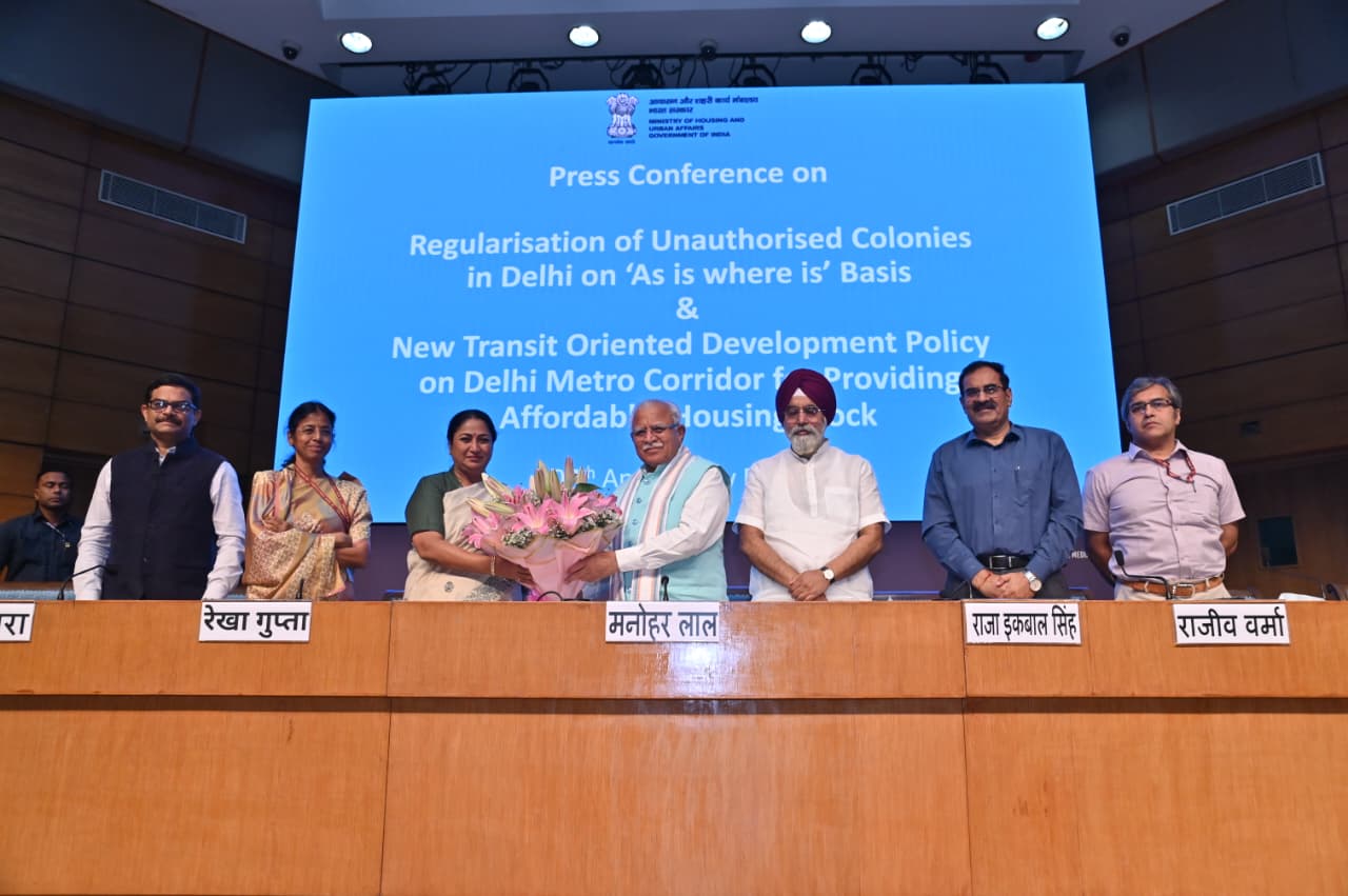 यथास्थिति के आधार पर दिल्‍ली की अनधिकृत कालोनियों के नियमितीकरण की घोषणा:  शहरी कार्य मंत्री मनोहर लाल
