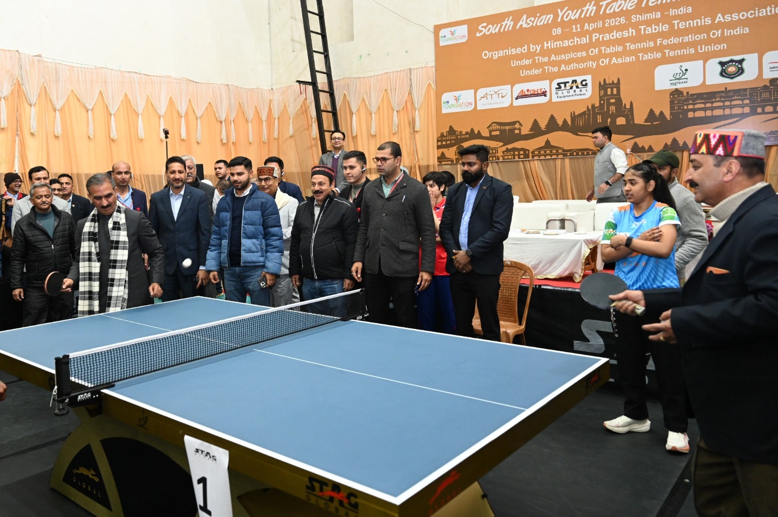 हिमाचल प्रदेश: मुख्यमंत्री सुखविंदर सिंह सुक्खू ने शिमला में दक्षिण एशियाई युवा टेबल टेनिस चैंपियनशिप 2026 का किया उद्घाटन