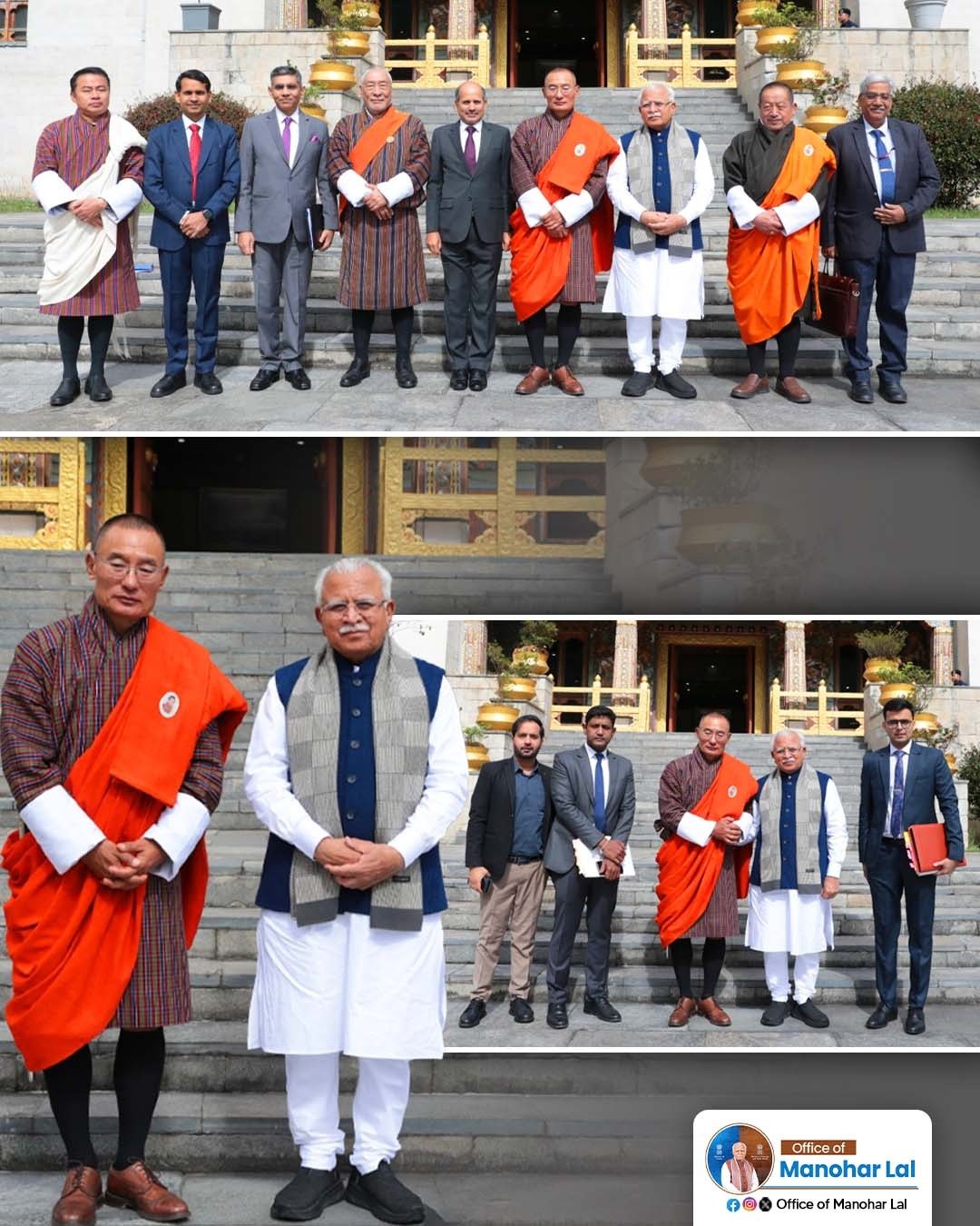 विद्युत मंत्री मनोहर लाल खट्टर ने भूटान के प्रधानमंत्री शेरिंग तोबगे से मुलाकात की