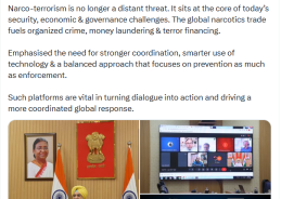 Narco-terrorism challenges security, economy & governance: Lt Governor of Delhi 